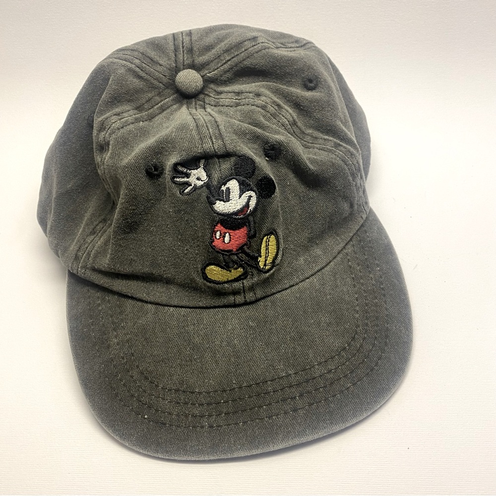Mickey Mouse Men's Baseball Cap, Gray Disney Adjustable Hat 100% Cotton
